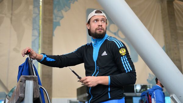Александр Третьяков на контрольной тренировке сборной России по скелетону в Сочи - Sputnik Латвия